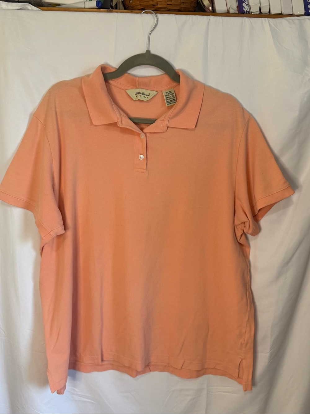 Eddie Bauer Woman’s Golf Peach Polo Shirt Sz XXL